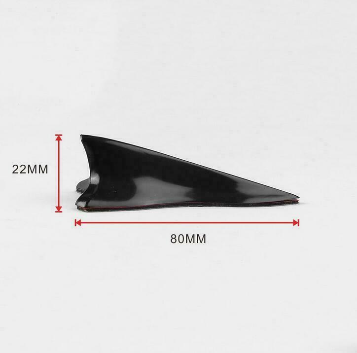 Universal Car Shark Fin Wing Roof Spoiler Kit Vortex Generat Jet Style 10 Pcs PP