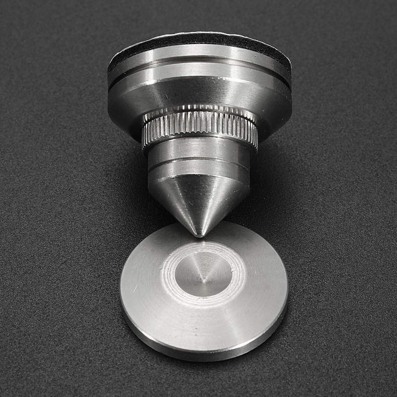 4pcs Stainless Steel Speaker Spike + Pad Base Amplifier Cone Stand Feet