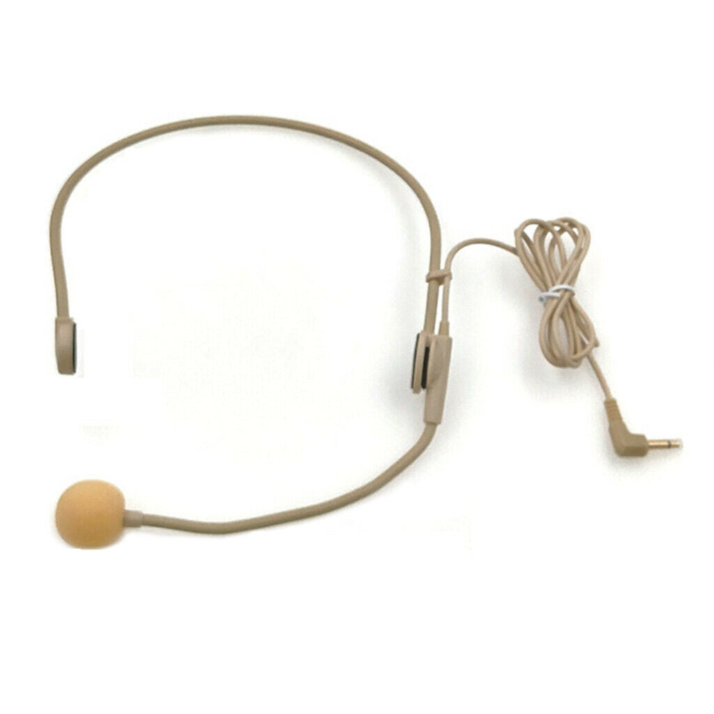 2 X 3.5mm Headset Headworn Microphone Condenser Microphone For Tour Guiding