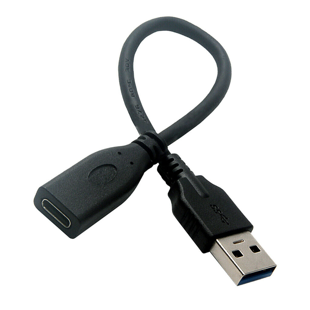 7.87inch USB 3.0 Male To USB 3.1 C Female Cable Adapter Sync Cord Connector