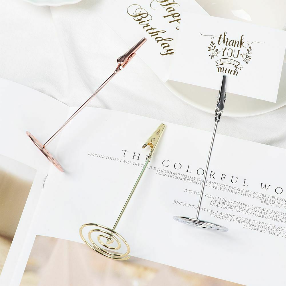 Wedding Supplies Table Numbers Holder Place Card Photos Clips Clamps Stand