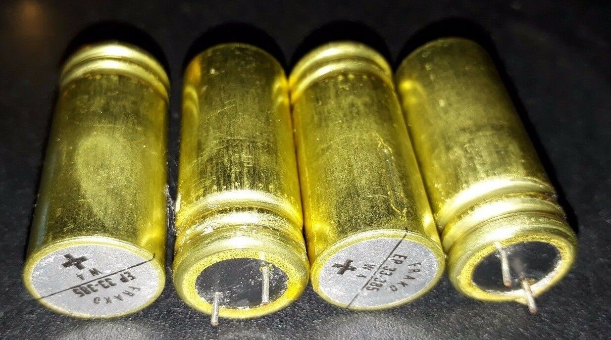 4PCS NOS FRAKO EP 33uF 385V HI END TUBE AMP CAPS FOR AUDIO!