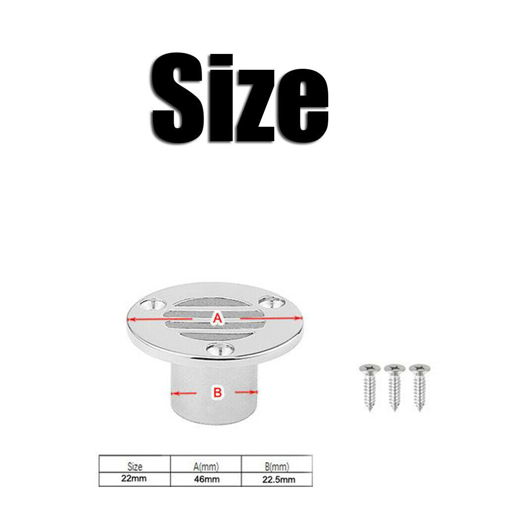 2Pcs 22mm Boat Deck Floor Drain 316 Stainless Steel Marine Grade Yacht