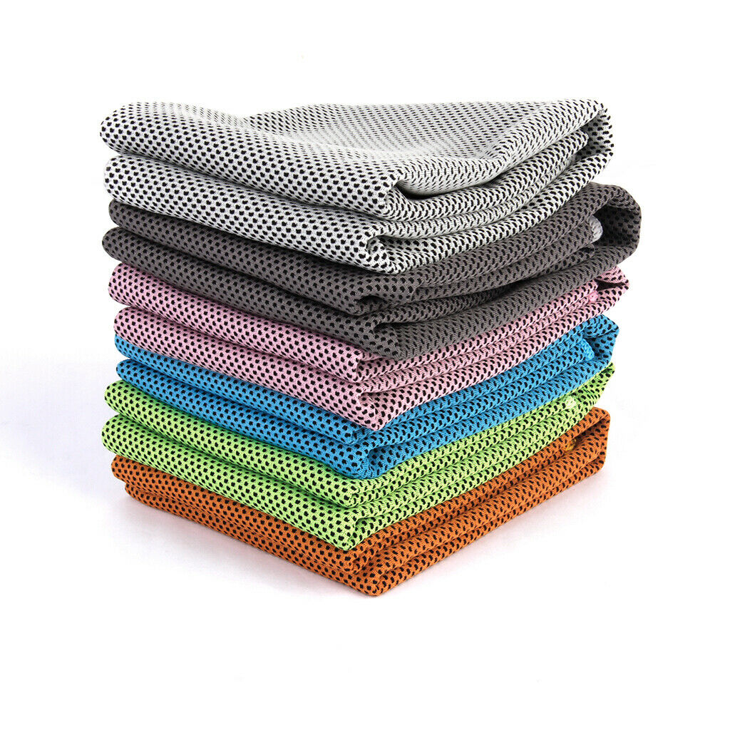 MagiDeal Cooling Ice Towel for Sports Outdoor Exercise Blue + Black