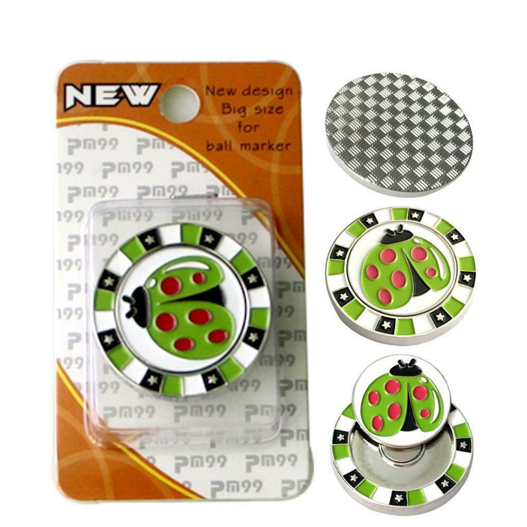 2 Packs Magnetic Crystal Golf Hat Clip Ball Marker Putt Tool Mark Signal