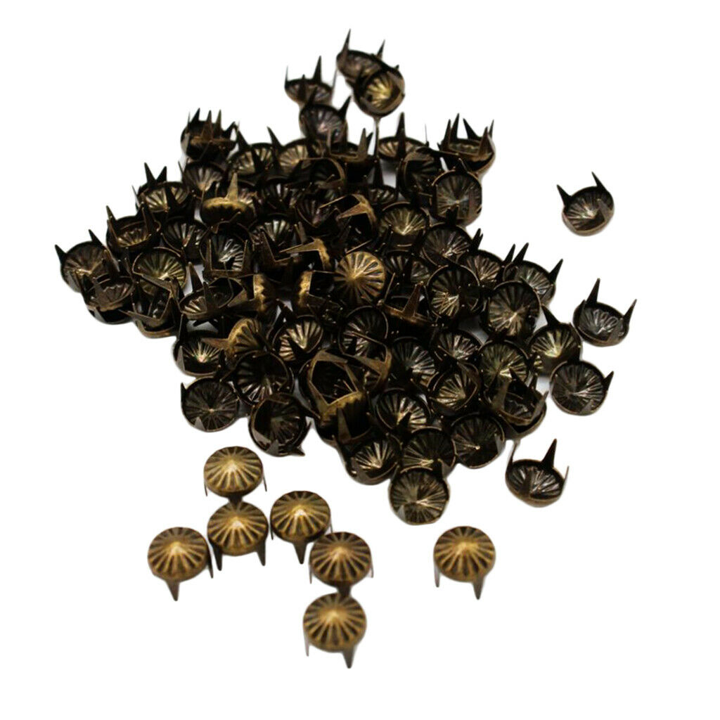 100 Pieces Stud Rivets Suitable For Clothing, Belts, Bags 9 Mm