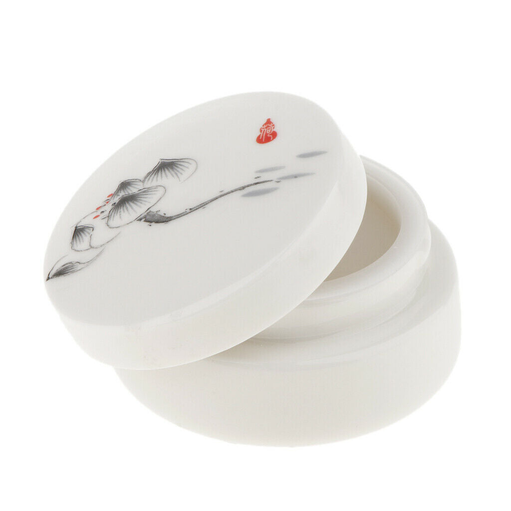 Empty Ceramic Loose Powder Makeup Case Jewelry Tea Tin Pot Containers 50g