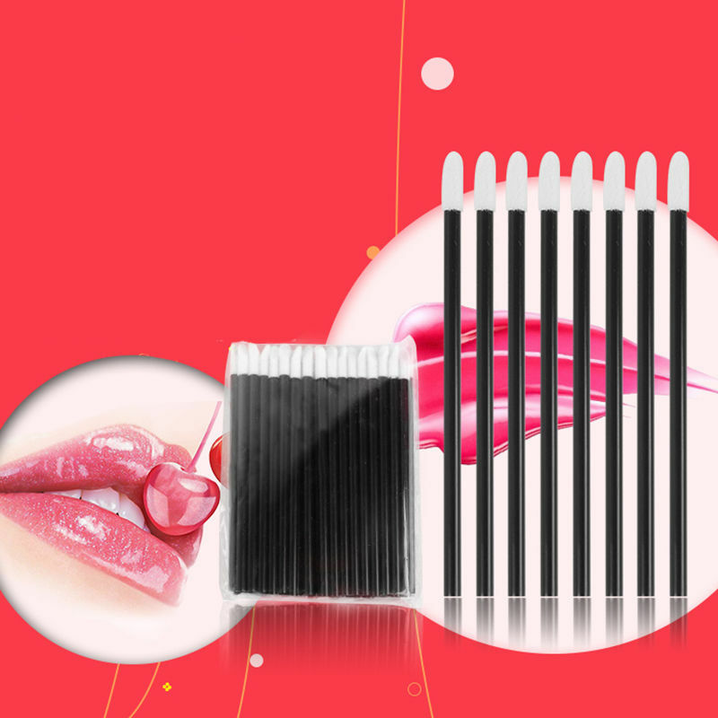 100Pcs Disposable Lip Brushes Make Up Brush Lipstick Makeup Beauty Tool DO