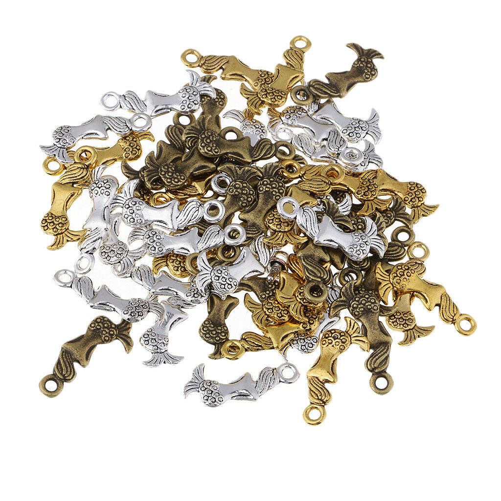 50Pcs Mermaid Charms Pendants DIY for Jewelry Making Crafting Finding Gifts