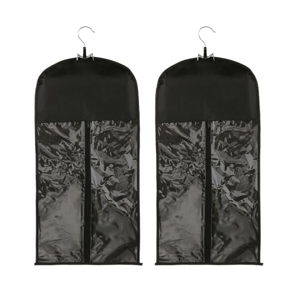 2 Pieces Portable Folding Anti-dust Wigs Storage Case Carrier Bag Organizer