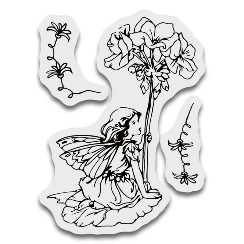Flowers Fairy Silicone Clear Seal Stamp DIY Scrapbooking Embossing Photo Album