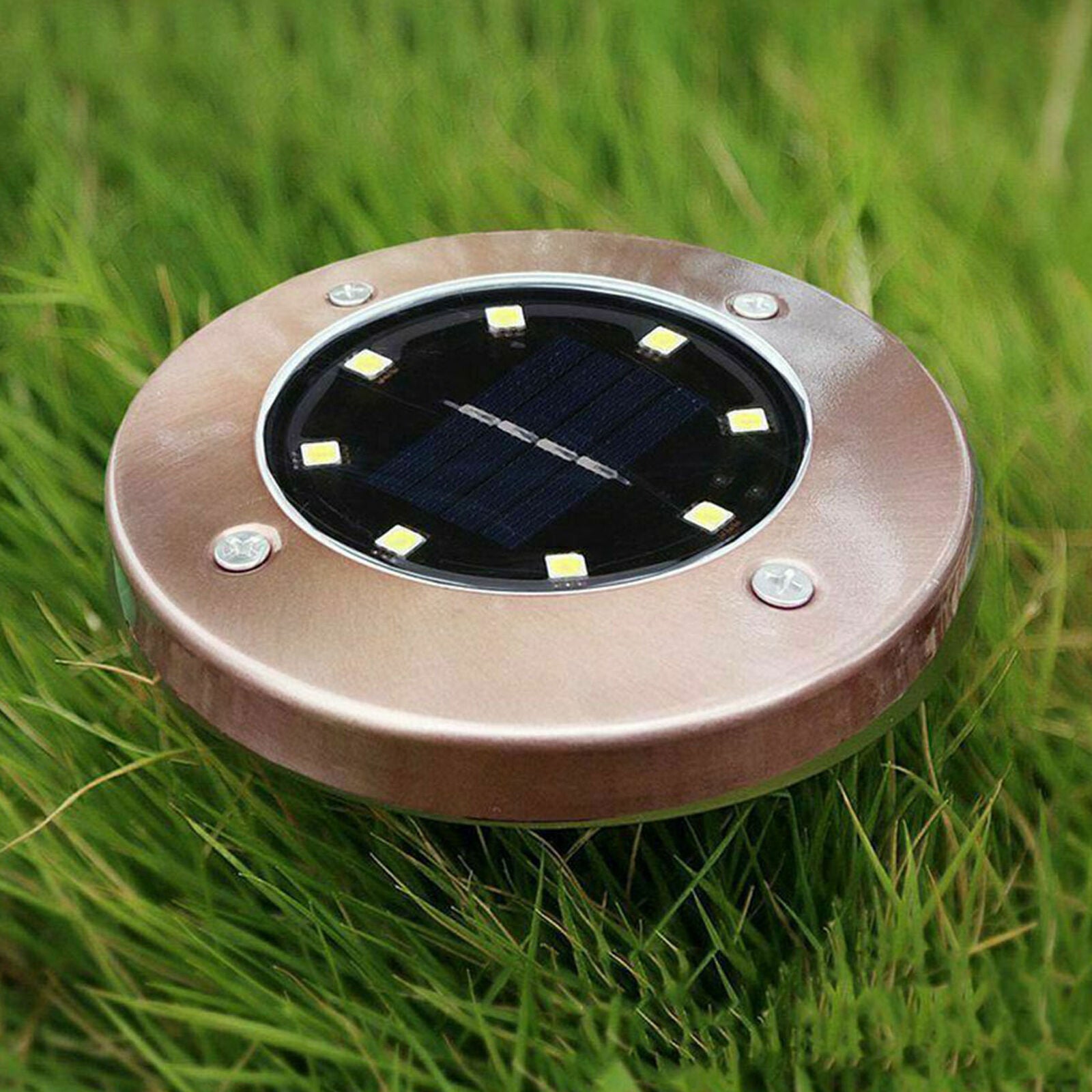 8 LED Solar Power Buried Light Under Ground Lamp Outdoor Path Way Garden