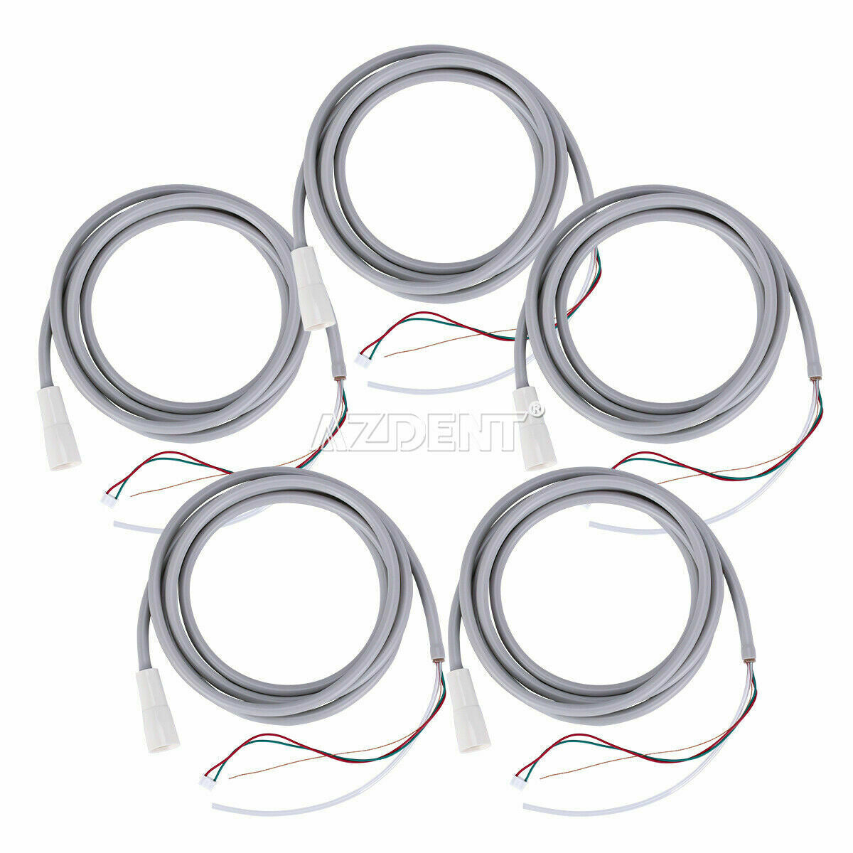 5XDental Detachable Cable Tubing Tube NO Light For SATELEC DTE Ultrasonic Scaler