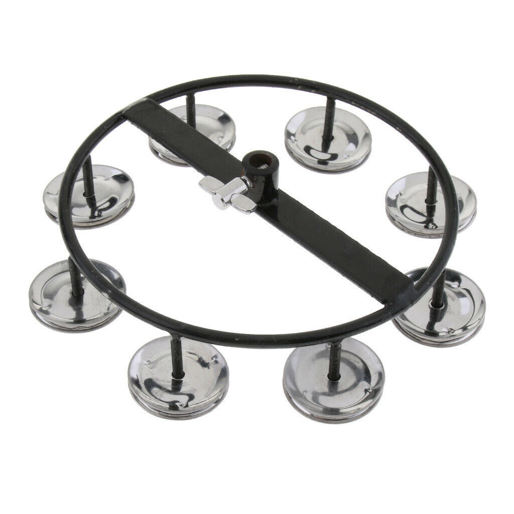 4 Pairs Hi Hat Tambourine Jingle Ring Hand Drum Set Percussion Instrument