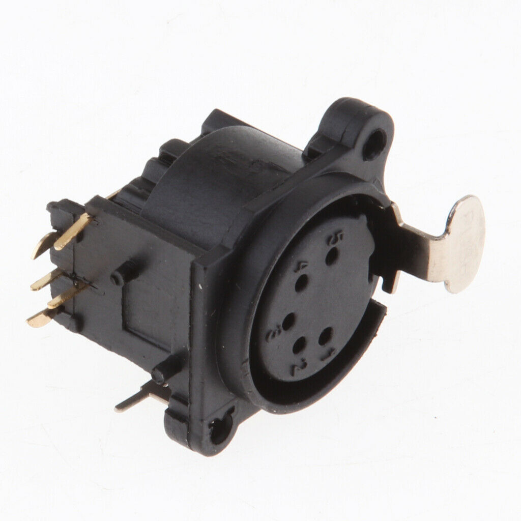 Curved 5 pin Female XLR Chassis Mounted Socket panel for DMX Mic