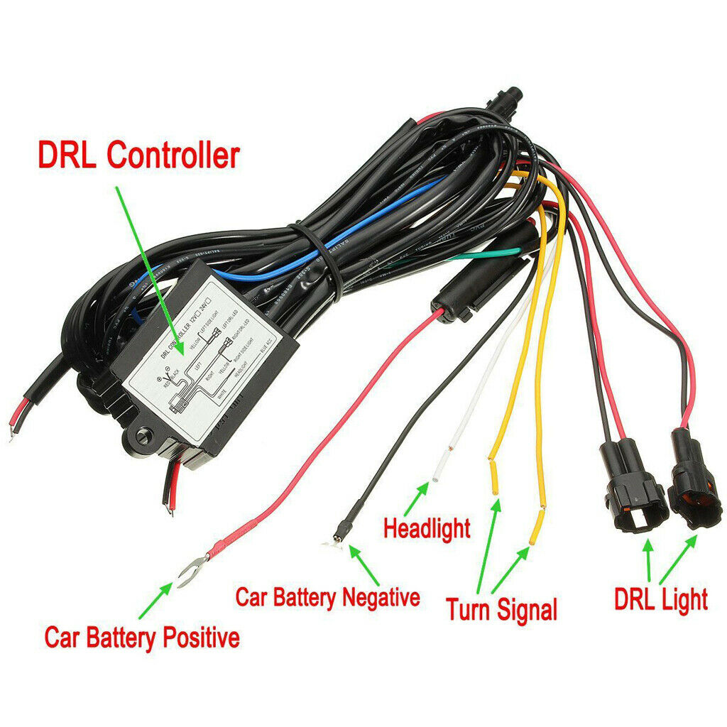 Universal Car Daytime Running Light DRL Strobe Reduce Controller Box Kit