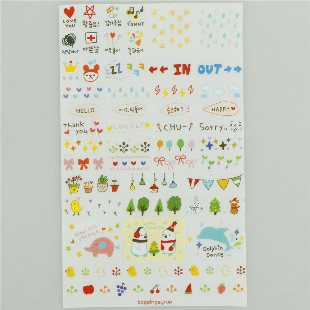 6X/set Simple Life Stickers For DIY Scrapbooking Planner Cardmaking Journa.l8