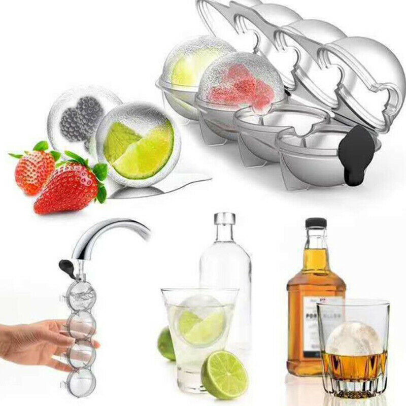 8 Cavity Ice Cube Maker Mold Whiskey Round Ice Ball Ice Grid Bar Kitchen TooFCA
