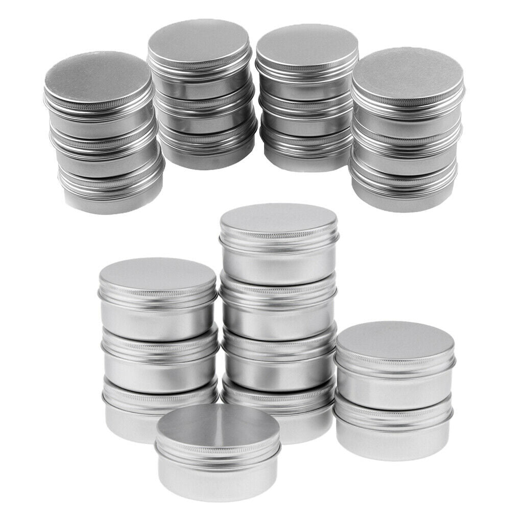 22 Packs 150ml+10ml Lip Balm Candles Tins Case Salves Gadget Pills Jars Pots