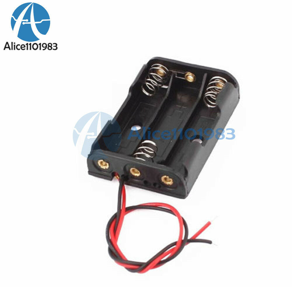 10PCS Plastic Battery Storage Case Box Holder For 3 X AA 3xAA 4.5V  wire leads