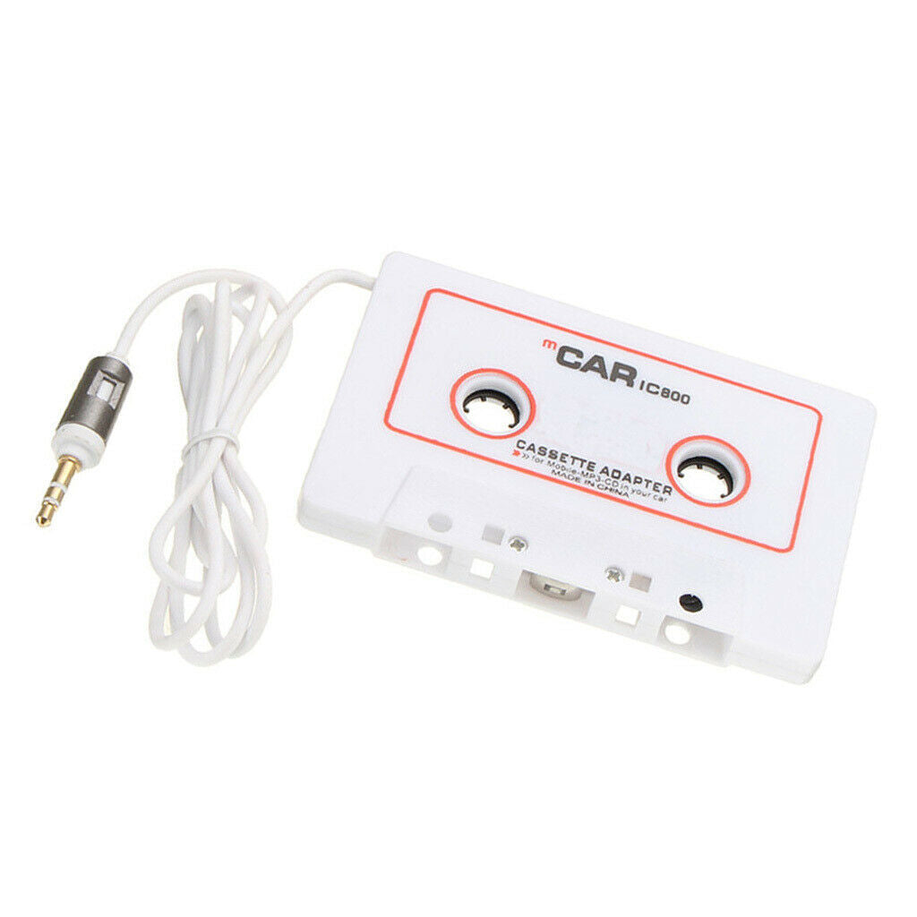 In Car White Cassette Adaptor Tape 3.5mm AUX Adapter For Mp3 IPod Phones