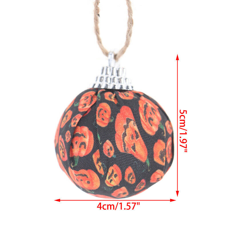 12PCS Halloween Ball Ornament Hanging Ball Decoration Halloween Pumpkin Ba Rf