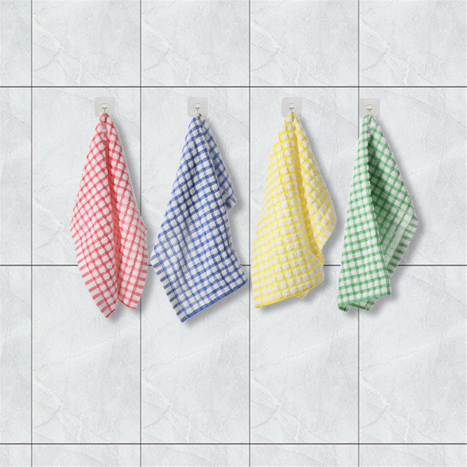 8pcs Dish Towels Dishcloth Kitchen Cleaning Cloths Absorbent Cotton Towel Rag