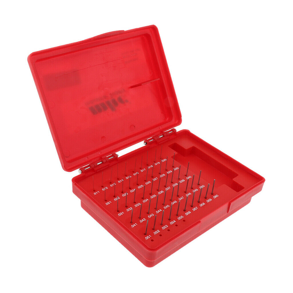 50 Pieces Pin Gauge Set Minus Tungsten Steel M0+ 0.011-0.060inch