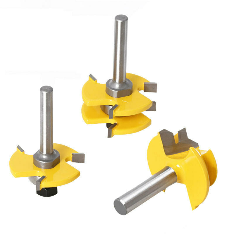 Milling Cutter Tenon Woodworking Three-Tooth Milling Cutter T-Shaped Tenon