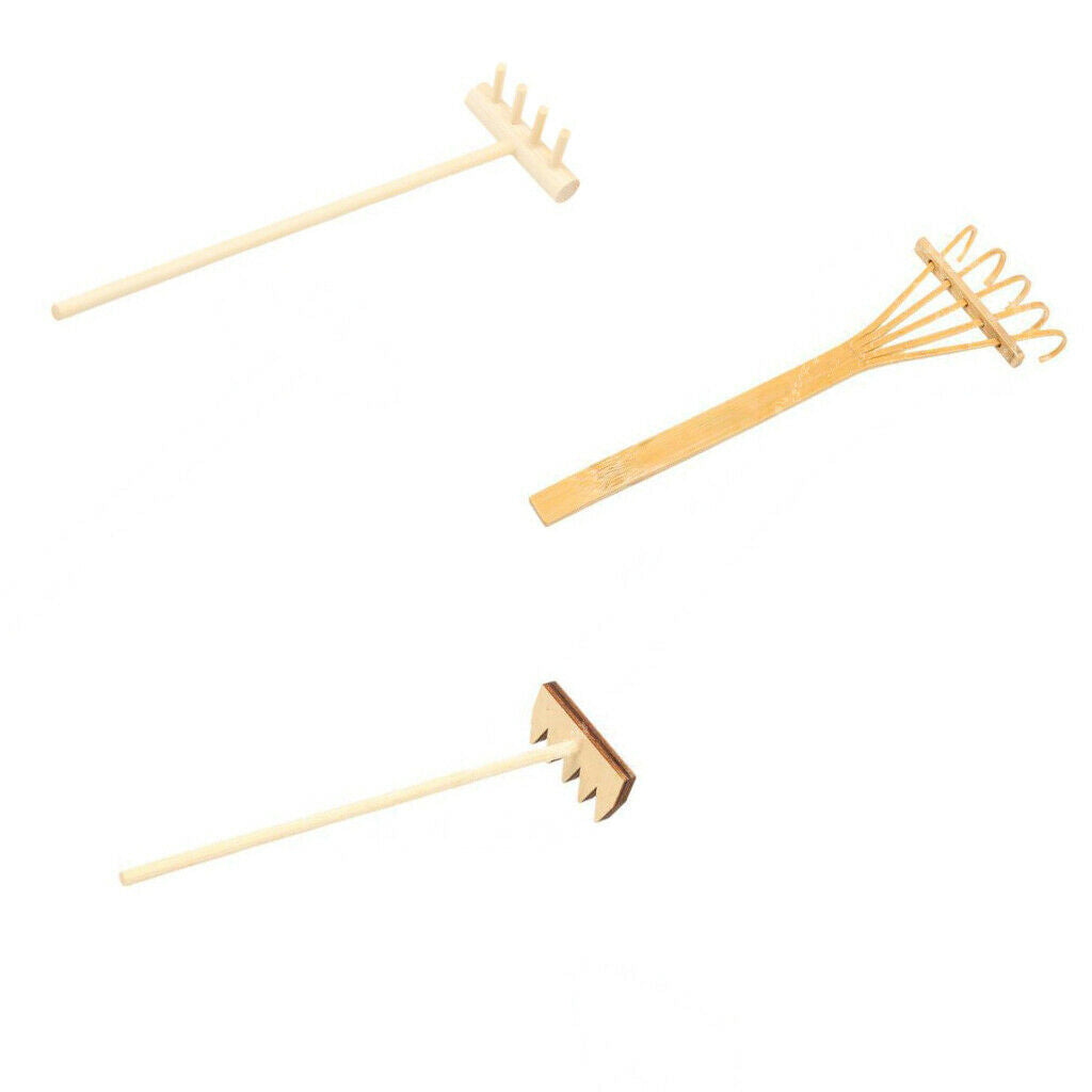 Set Of 3 Mini Professional  Garden Tools With Three Rakes