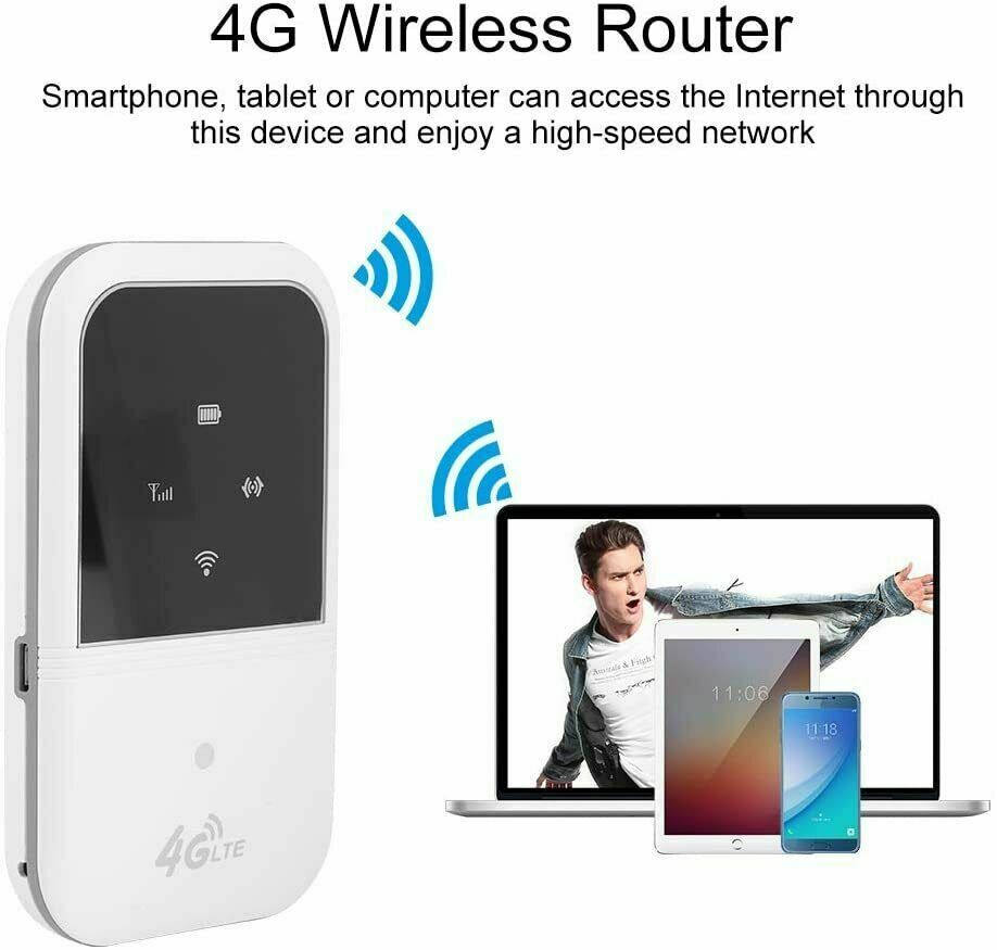 4G LTE Wireless Durable Unlocked Wifi Routers Cars Mobile Hotspot SIM Card Slot