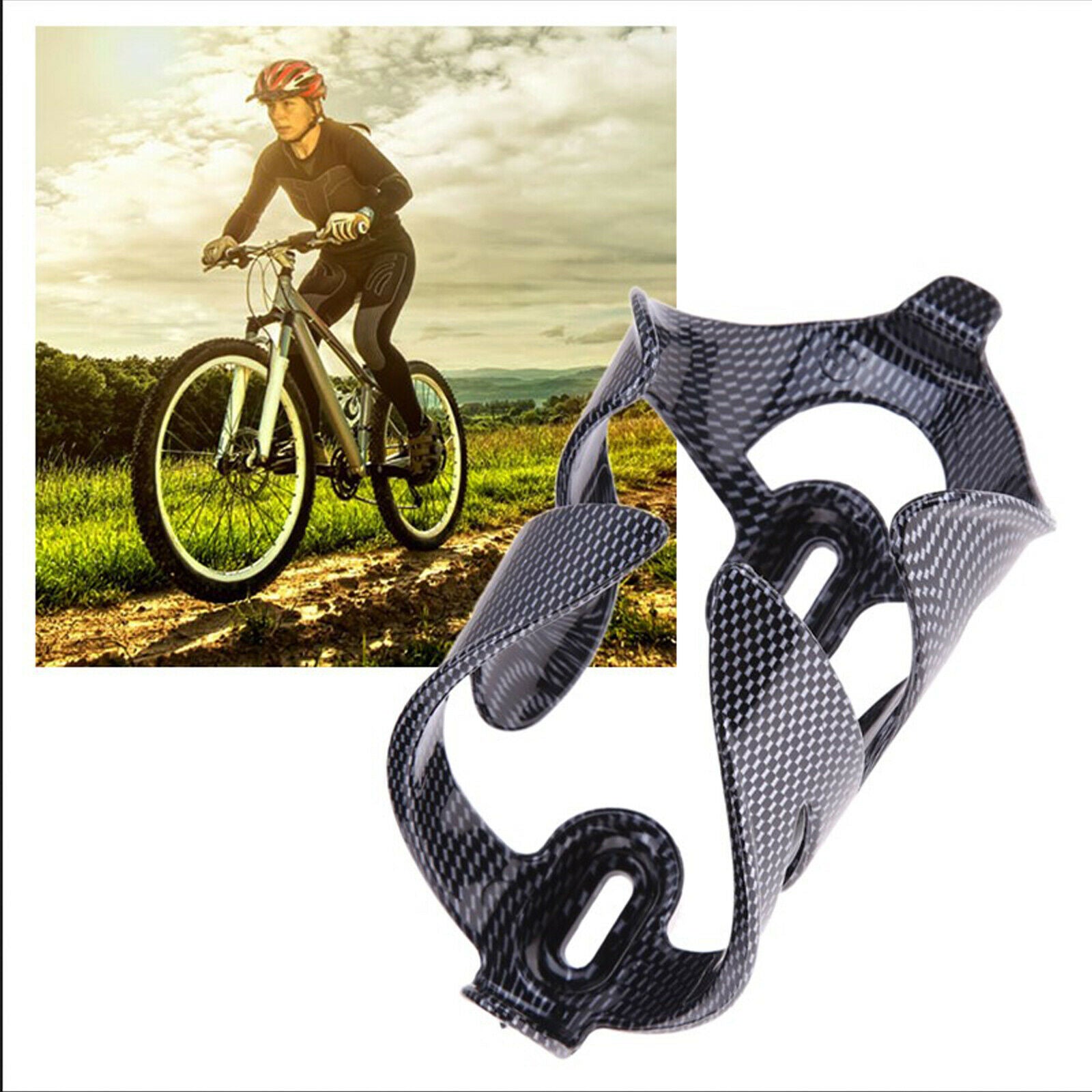 High-Strength Road Bike Mountain Bike Carbon Fiber Water Bottle Cage