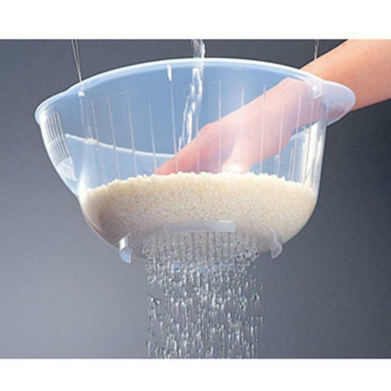 Rice Washing Bowl with Side and Bottom Drainers for Fruits and Vegetables Kitche