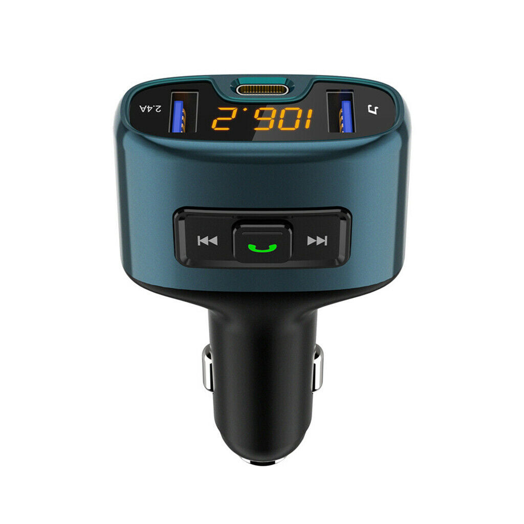Auto Car Bluetooth 4.2 FM Transmitter Wireless Radio Player Phone Charger