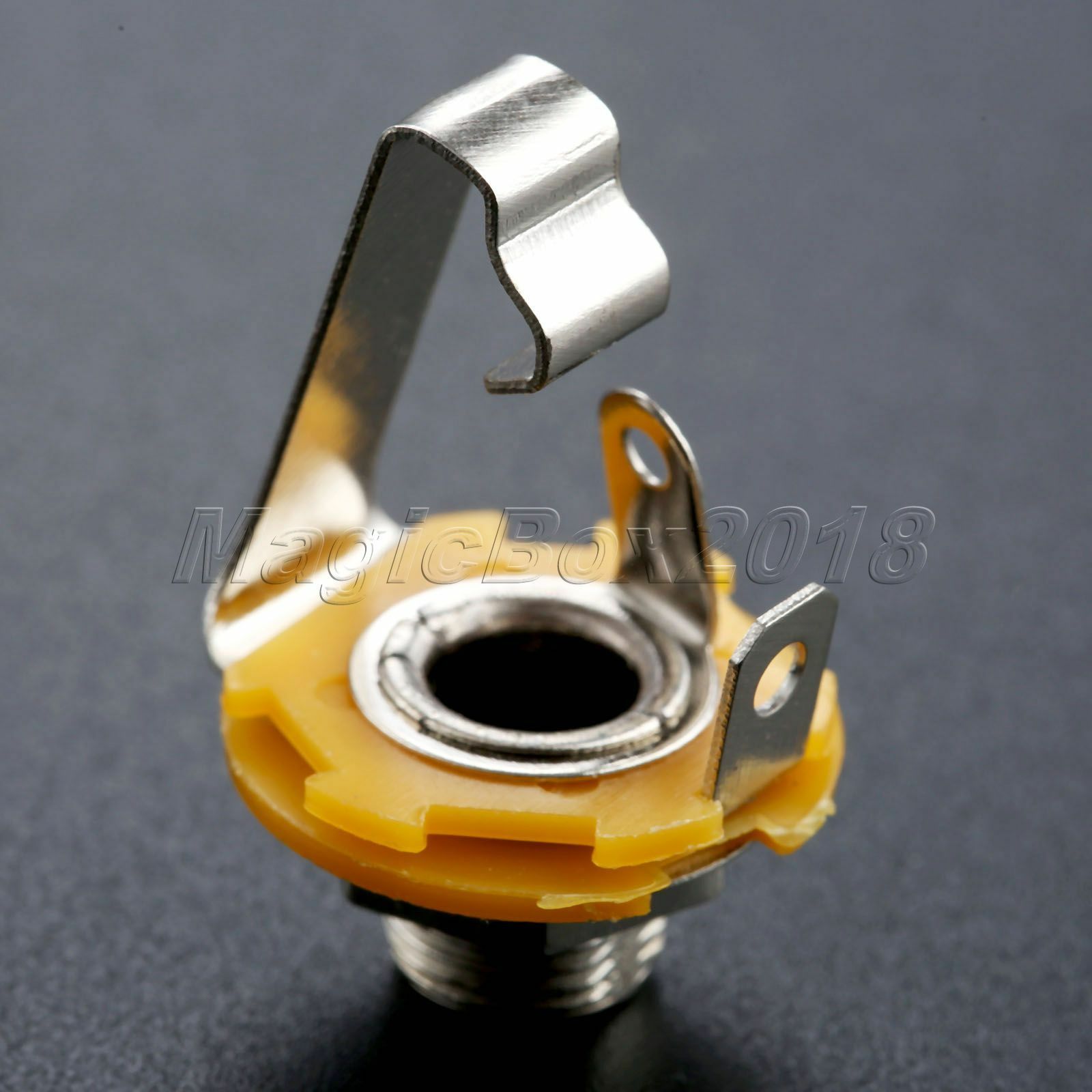 2Pcs Stereo Input Jack Plug Socket Output 1/4" 6.35mm Socket For Electric Guitar