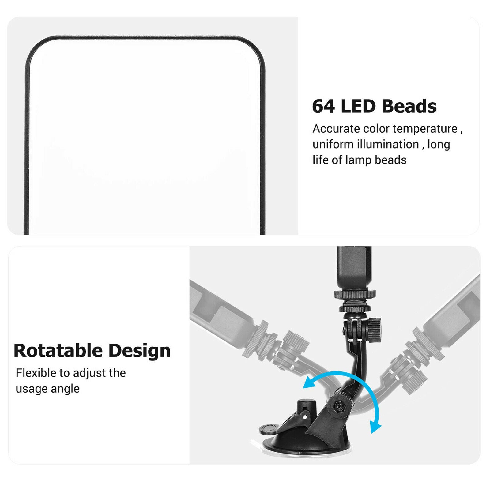 Makeup Rechargeable Video Conference LED Light Vlog Kit Live Streaming Light