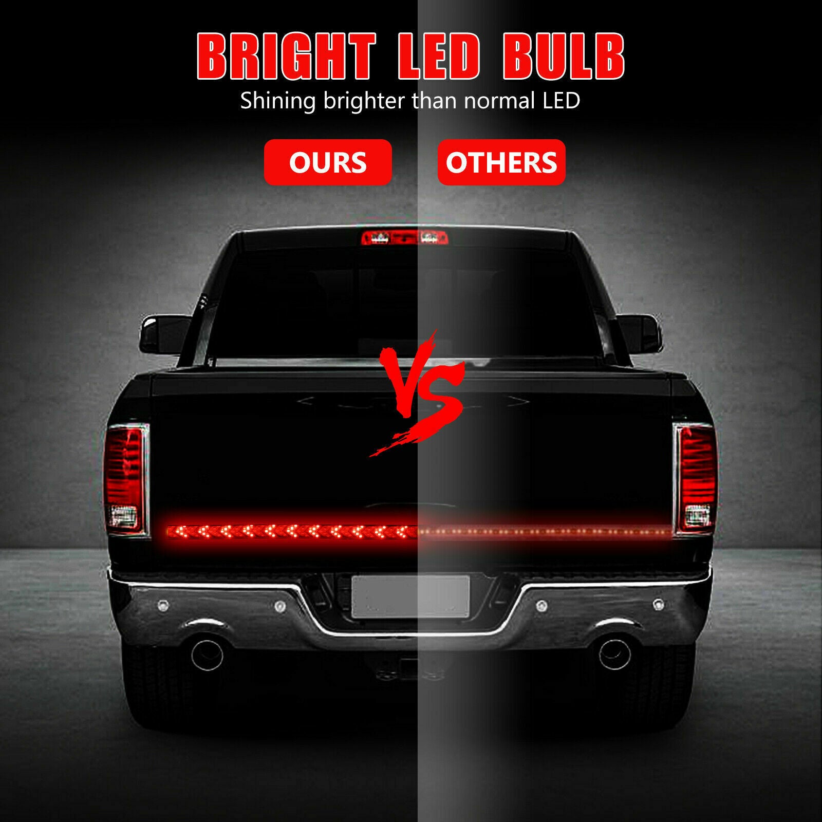 60" LED Truck Tailgate Light Bar Strip Reverse Brake Tail Flowing Turn Signal