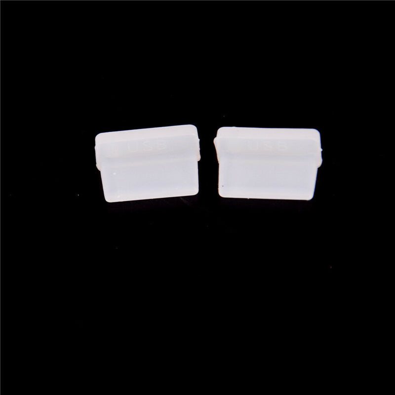 10pcs Clear Rubber A Type Female USB Anti Dust Protector Plugs Stopper Cover  Lt