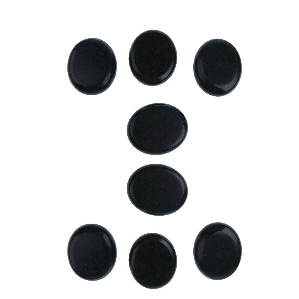 8 Pieces Hot Spa Massage Stone Rock Basalt Energy Stone for Body Facial Care