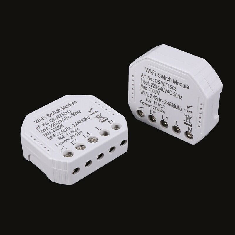 2Pcs Wifi Smart Light Switch Diy Breaker Module Smart Life/Tuya App Remote ConI7