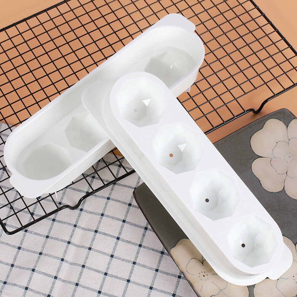 Diamond Ice Cube Mould Sphere Ice Cube Trays With Cover Reusable Freezing Mold