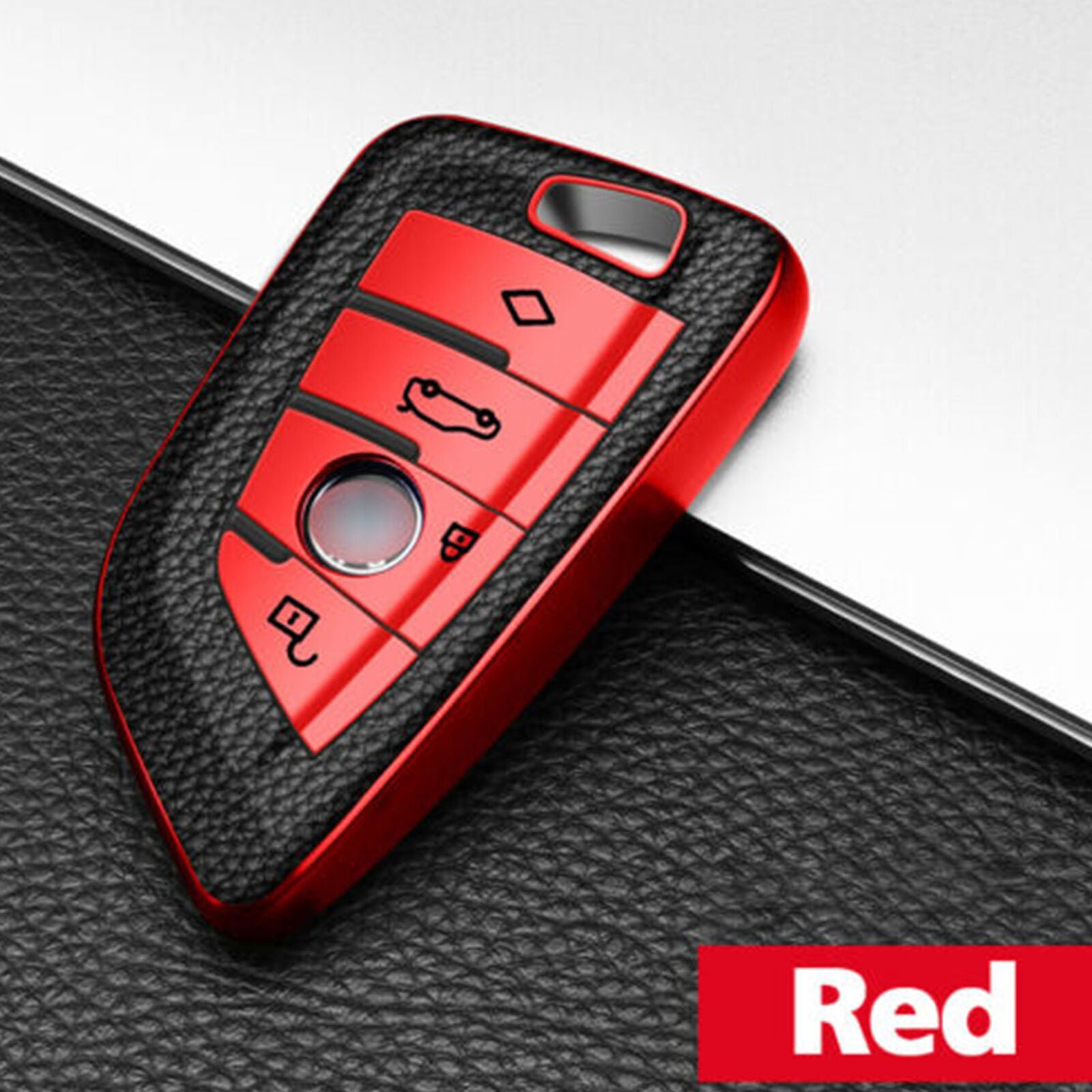 Red Remote Key Fob Case Shell Cover For BMW X1 X3 X5 X6 X7 5 7 Series G30 G31
