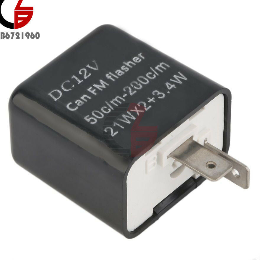 12V 2 Pin Motorcycle Blinker Adjustable Flasher LED Relay Turn Signal Indicator