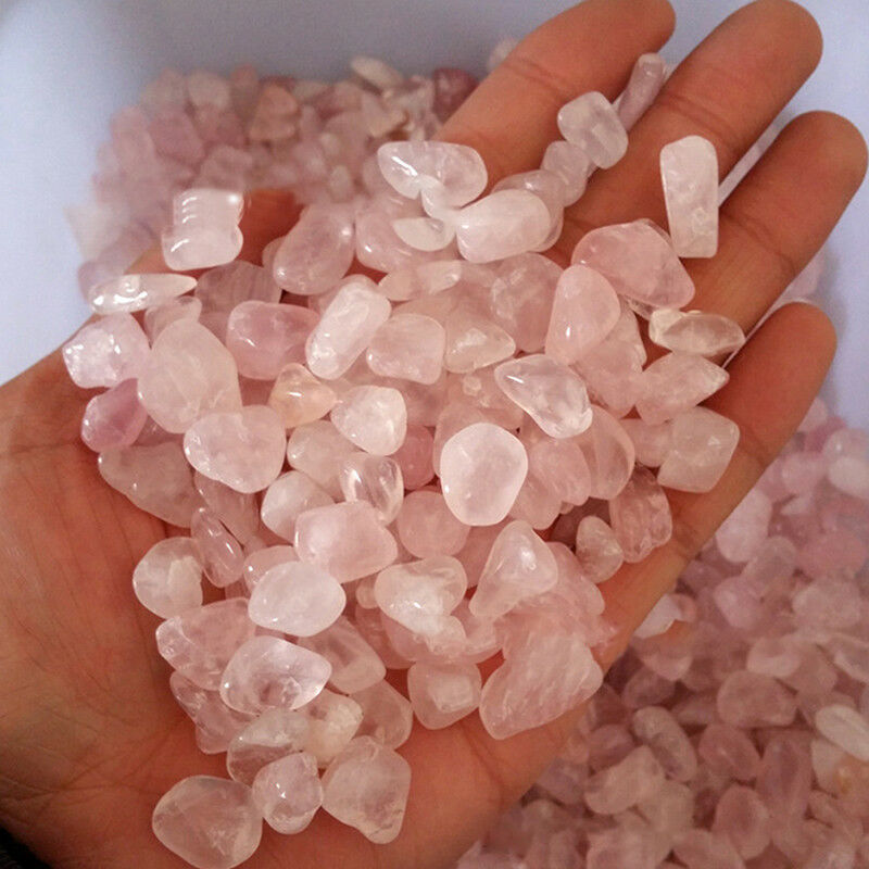 100g Natural Pink Rose Reik Quartz Mini Crystal Rocks Stones Healing Chakra B Tt