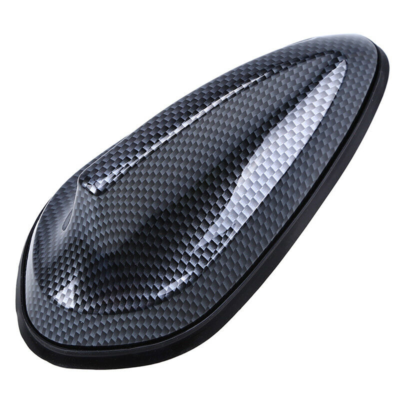 Waterproof Carbon Fiber Style Shark Fin Antenna FM Radio Signal Aerial for Car