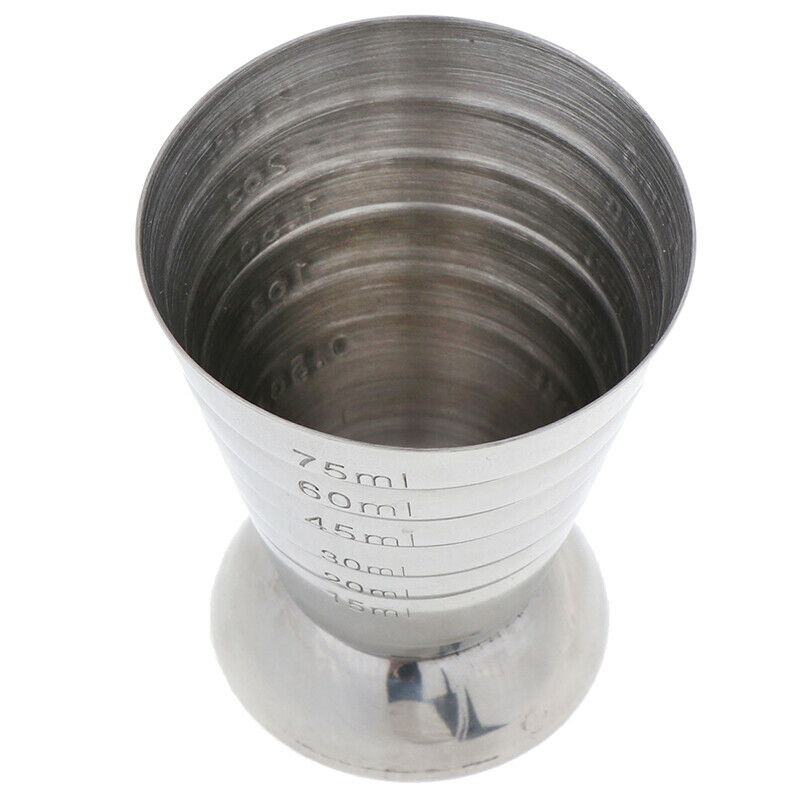 75ml Metal Measure Cup Drink Tool Shot Ounce Jigger Bar Mixed Cocktail Be.l8