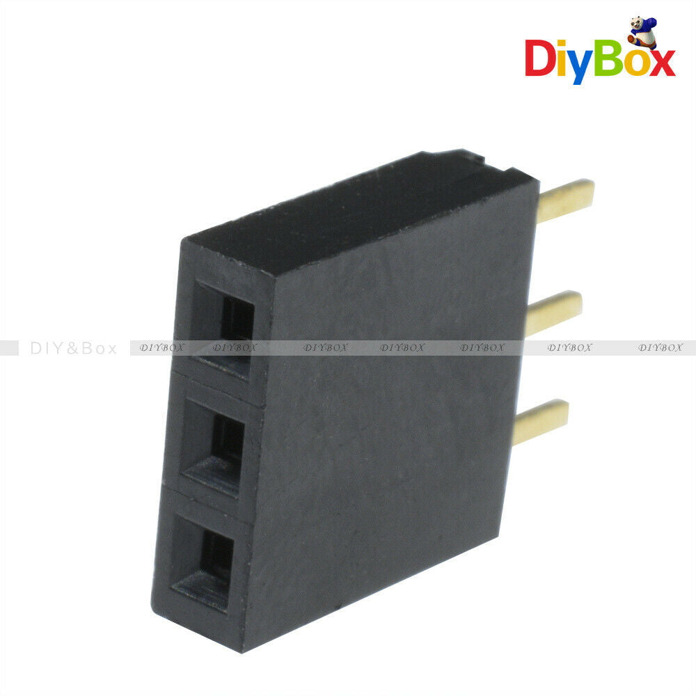 50PCS 2.54mm Single Row 1x3 pins Female Header Straight Connector