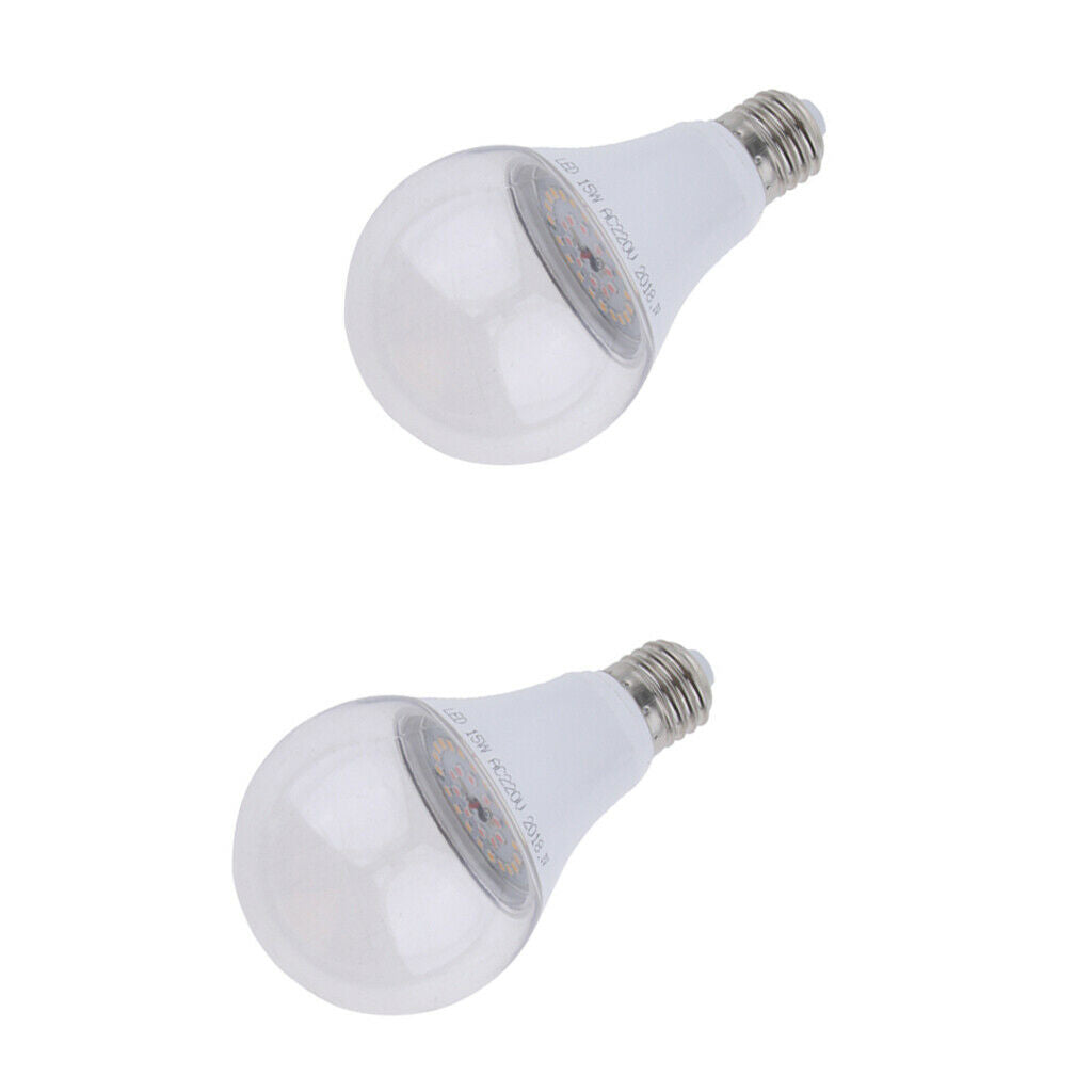 2 Pack E27 Socket Plant Growth Light Lamp LED Bulb for Office Home Garden