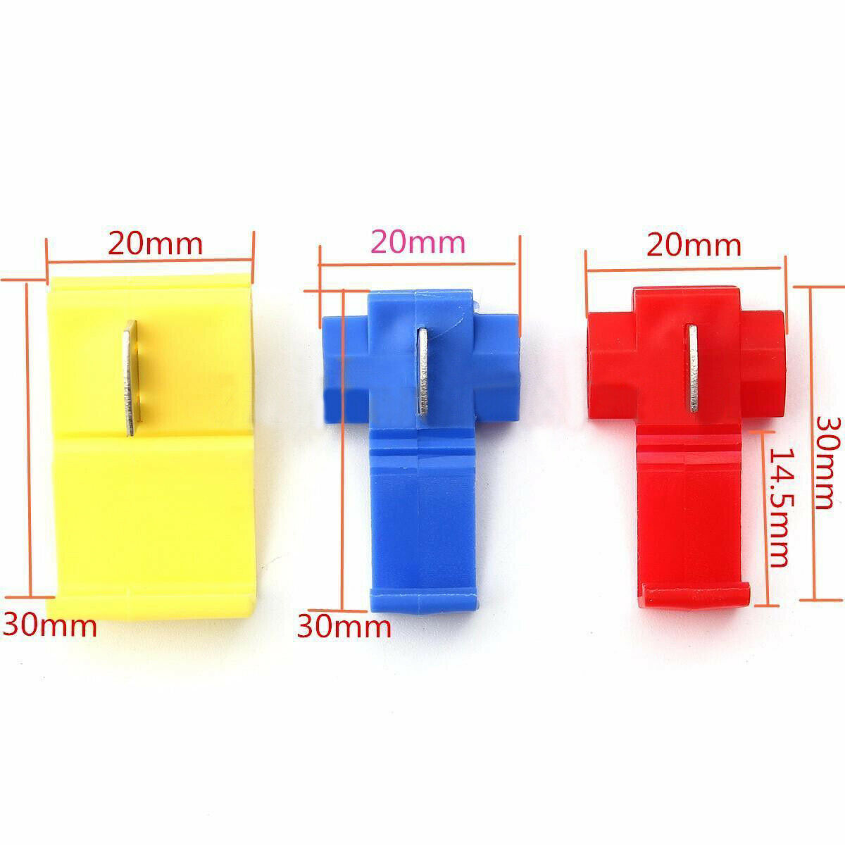 100PCS Electrical Quick Splice Lock Wire Cable Terminal Connectors Crimp Tool