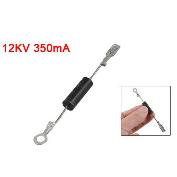 10X(Black 12KV 350mA 2 Pin Single Way High Voltage T3512H Diode Rectifier D9I9)